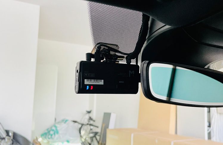 M2 Dash Camera installation front camera from passengers seat