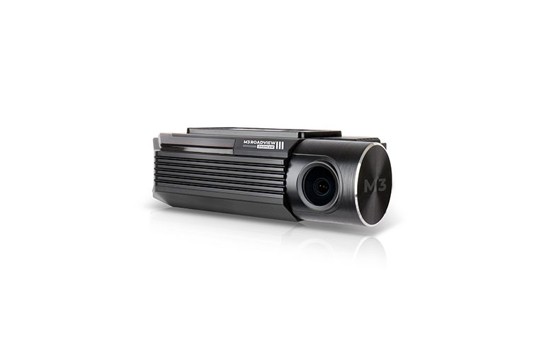 M3 RoadView dash camera front and side angle
