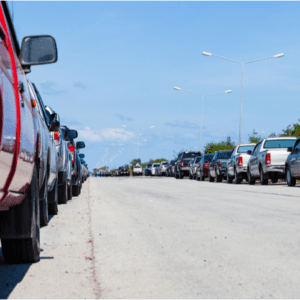Bumper to bumper street parking